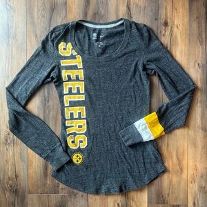 Nike Pittsburgh Steelers NFL Long Sleeve Tee Women’s Small Black Gold